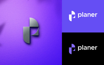 P Letter Monogram Symbool Logo Ontwerp
