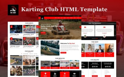 Sky Kart – Karting Club HTML5 webhelysablon