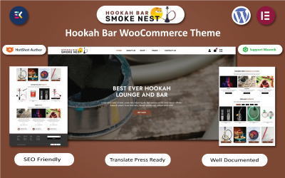 Smoke Nest — тема WordPress для бара Hokkah