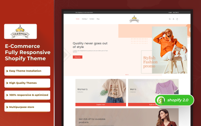 Teeshop — T-shirt Cloth & Fashion Uniwersalny motyw Shopify 2.0