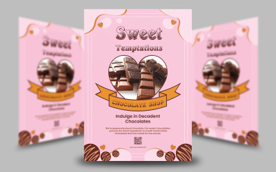 Chocolate Shop Flyer Template 2