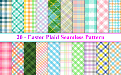 Easter Buffalo Pläd Seamless Pattern, Buffalo Pläd Seamless Pattern