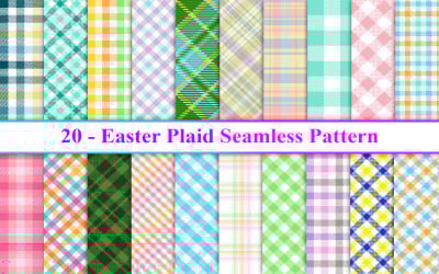 Ostern-Büffel-Plaid-nahtloses Muster, Büffel-Plaid-nahtloses Muster