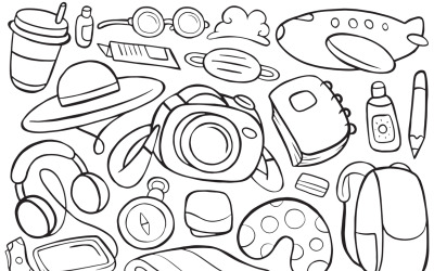 Voyage Doodle Vector Line Art # 01