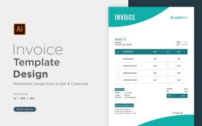 Corporate Invoice Design Template Bill form Business Payments Details Design Template 26