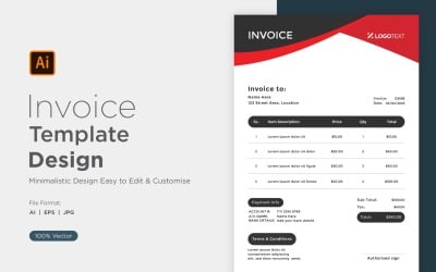 Corporate Invoice Design Template Bill form Business Payments Details Design Template 98
