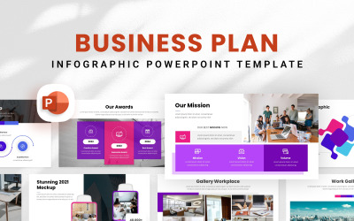 Businessplan Infographic presentatiesjabloon