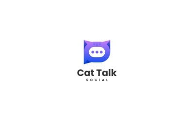 Cat Talk Gradient Logotypstil