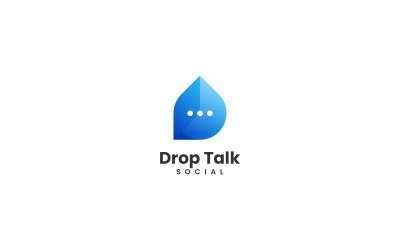 Drop Talk Degrade Logo Stili