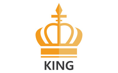 Modèle de logo couronne roi et princes vecteur V12