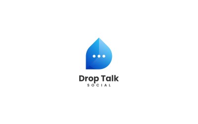 Upuść styl logo gradientu Talk