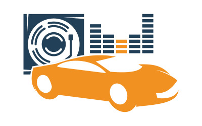 Audio Car Logo Icon Symbol Vector Template graphique