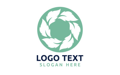 Leaf Circle blomma logotyp symbol eller designa din logotyp Brand v30