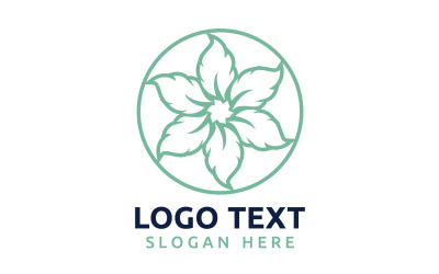 Leaf Circle blomma logotyp symbol eller designa din logotyp Brand v63