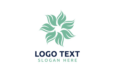 Leaf Circle flower logo symbol or design your logo Brand v12