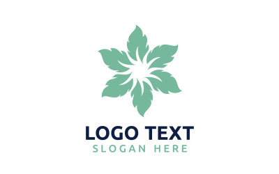 Leaf Circle flower logo symbol or design your logo Brand v15
