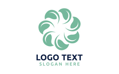 Leaf Circle flower logo symbol or design your logo Brand v1