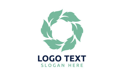 Leaf Circle flower logo symbol or design your logo Brand v22