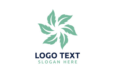 Leaf Circle flower logo symbol or design your logo Brand v23