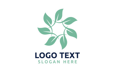 Leaf Circle flower logo symbol or design your logo Brand v25