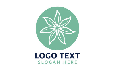 Leaf Circle flower logo symbol or design your logo Brand v28