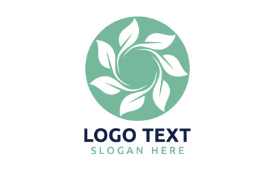 Leaf Circle flower logo symbol or design your logo Brand v32