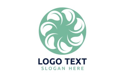 Leaf Circle flower logo symbol or design your logo Brand v33