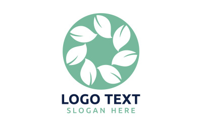 Leaf Circle flower logo symbol or design your logo Brand v38