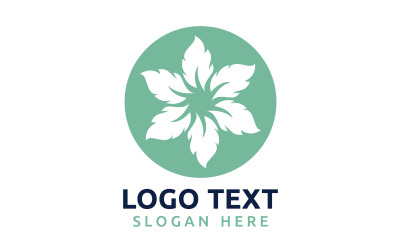 Leaf Circle flower logo symbol or design your logo Brand v47