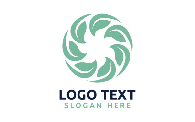 Leaf Circle flower logo symbol or design your logo Brand v4