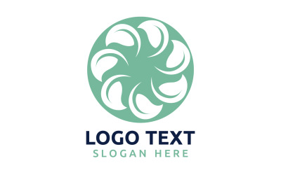 Símbolo del logotipo de la flor Leaf Circle o diseñe su logotipo Marca v33