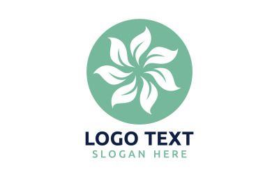 Símbolo del logotipo de la flor Leaf Circle o diseñe su logotipo Marca v41