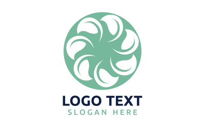 Symbol květinového loga Leaf Circle nebo navrhněte své logo Značka v33