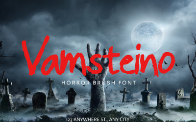 Vamsteino - 恐怖画笔字体