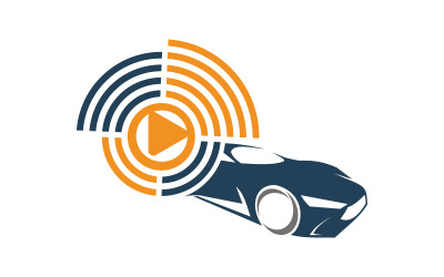 Vector de símbolo de icono gráfico de plantilla de logotipo de coche de audio