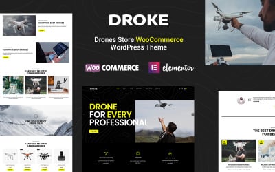 Droke egyetlen termék, drón és kamera WooCommerce téma