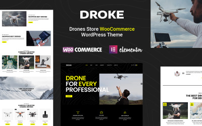 Droke Pojedynczy produkt, dron i kamera Motyw WooCommerce
