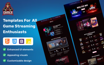 Gamer - 电子竞技和游戏 HTML5 模板