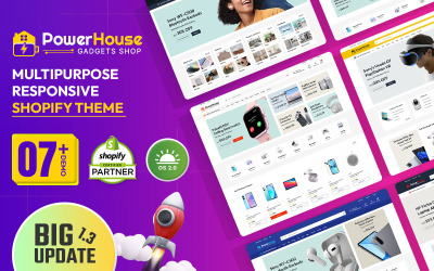 Powerhouse - Tema reattivo Shopify 2.0 per elettronica e gadget