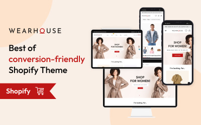Wearhouse – Móda a doplňky Víceúčelové responzivní téma Shopify 2.0 na vysoké úrovni