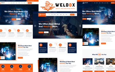 Weldox - Сварка и металлообработка HTML5 шаблон