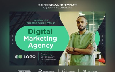Digital Marketing  Agency Business Banner Design Template