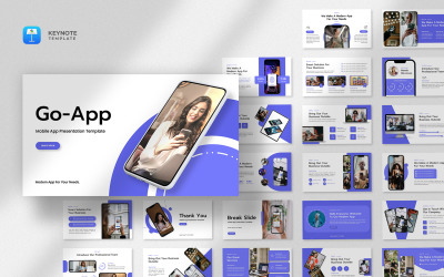 Go - шаблон Keynote для мобильного приложения