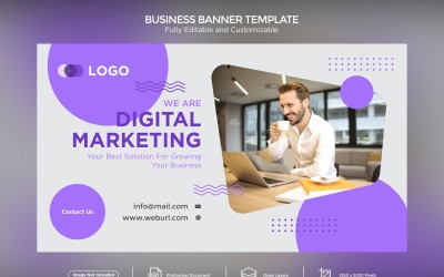 We zijn ontwerpsjabloon voor digitale marketingbanners