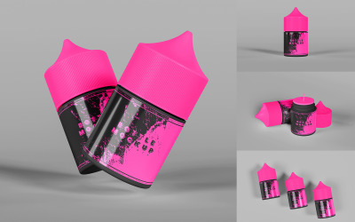 Bundle Liquid Pink Bottle Mockup