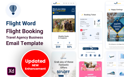 Flight Word-航班预订旅行社商务电子邮件模板