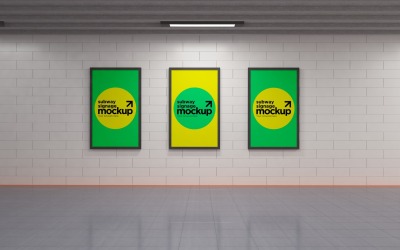 Subway Three Sign Mockup 18