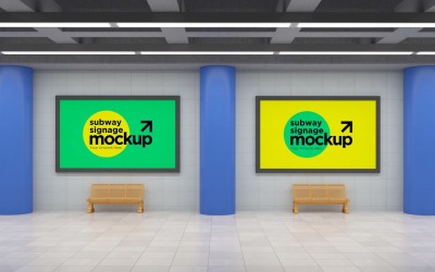 Subway Two Signage Horizontal Mockup 04