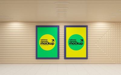 Subway Two Signage Mockup 03