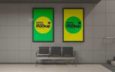Subway Two Signage Mockup 08